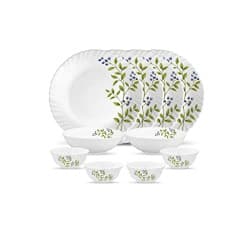 La Opala Novo Collection Opal Glass Crockery | for Family of 4 | Dinne