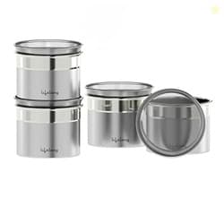 Lifelong Kitchen Storage Canisters (Set of 4) |See through lid | 500 m