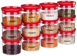 Amazon Brand - Solimo Plastic Storage Jar and Container Set I Air Tigh
