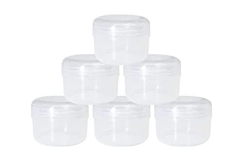 Nsb Herbals Clear/Transparent 10 GM/ML Empty Jar/Container For Storing Eyeshadow, Makeup, Face Cream, Lip Balm, Jewellery, Watch Parts, Beads (Pack of 24)