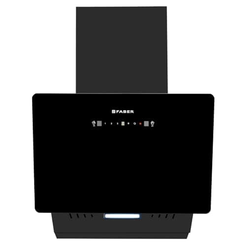Faber 60cm 1400 m³/hr Vertical Wall Mounted Chimney|Filterless|Two Way Suction|AutoClean|8 Yr on Motor & 2 Yr Comprehensive Warranty by Faber|Touch&Gesture Control|Hood Mojito IN HC SC FL BK 60,Black