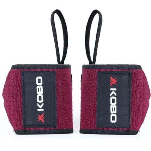 Kobo Cotton Wrist Band Stiff/Flexi for Men & Women, Wrist Supporter for Gym Wrist Wrap/Straps Gym Accessories for Men for Hand Grip & Wrist Support While Workout & Muscle Relaxation (1 Pair)