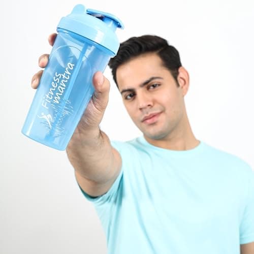 Fitness Mantra® 700ml Classic Shaker Bottle for Men & Women [Capacity 700 ml (Sky Blue, 700ml)