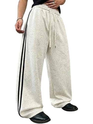 Imsa Moda Men's Loose Fit Polycotton Casual Trousers Pants | Regular Fit Sports Stylish Track Pant | Comfortable Sweatpants for Men Grey