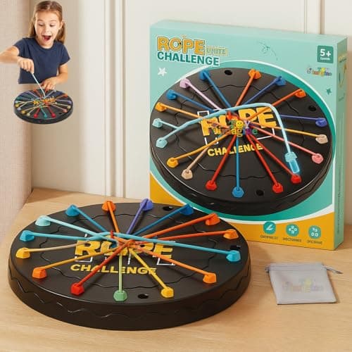 Toy Imagine Rope Logic Puzzle Game | Brain Teaser Untangling Challenge for Kids & Adults | Multi-Level Strategy Board Games for Family Play, Travel Fun | Motor Skill & Problem-Solving Development