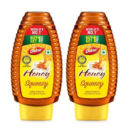 Dabur Honey - 1.4kg (700g x 2, Buy 1 Get 1 Free) | 100% Pure | World's No.1 Honey Brand with No Sugar Adulteration | For Fitness & Health | Natural Immunity Booster | 100% Indigenous | Rich in Antioxidants & Minerals