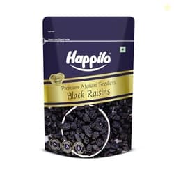 Happilo Premium Afghani Black Raisins Seedless 250g | Kali Kishmish/Ki